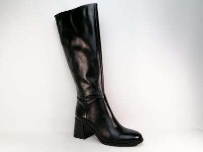 Botte femme cuir noir  talon chic GALERIES LAFAYETTE milly en destockage  pas cher