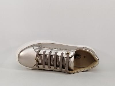 Basket de ville femme chic confortable en cuir bronze en destockage CARMELA 161762 légère à pas cher
