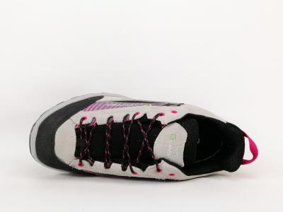 Chaussures randonnée femme imperméable basse cuir gris rose destockage GARSPORT mikeno low