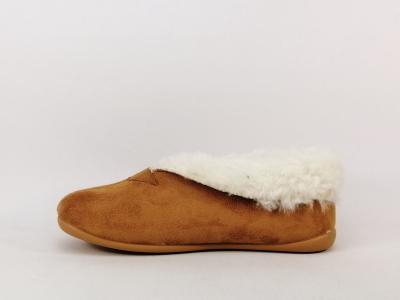 Chaussons femme confort élégants fourrés COTEMER dalbera camel originaux