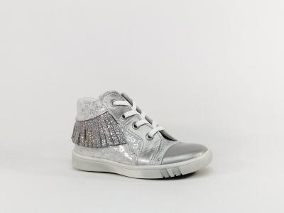 Chaussure fille bebe cuir souple destockage BELLAMY stany gris  pas cher