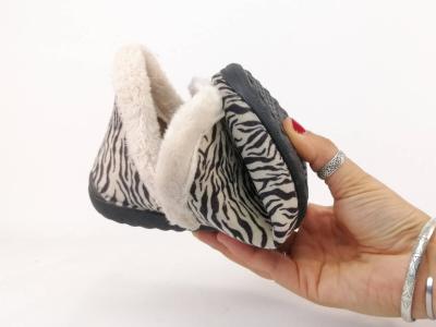 Chaussons montants femme tendance velours zebre original OUF ! mazard