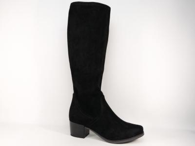 Botte chaussette femme haute stretch noire  talon CAPRICE 25506 vegan confortable