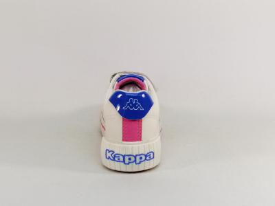 Basket fille tendance blanche scratch et élastique destockage KAPPA logo tudy à pas cher