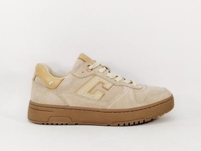 Basket de ville femme chic cuir beige confortable destockage CARMELA 161806 à pas cher