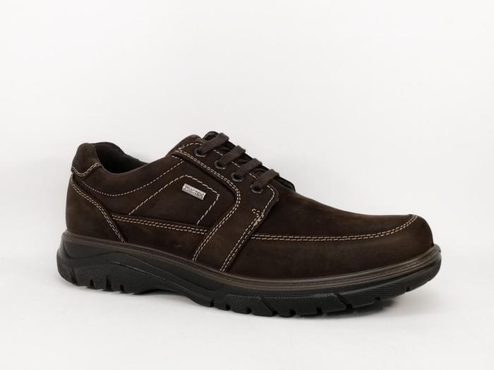 Chaussures homme pieds larges confortables cuir marron waterproof destockage IMAC 252468