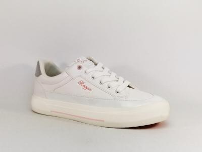Basket blanche femme tendance KAPPA mia wo destockage  pas cher