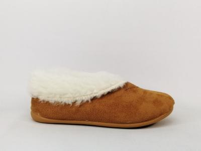 Chaussons femme confort élégants fourrés COTEMER dalbera camel originaux
