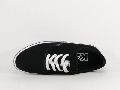 Basket noire homme tendance à pas cher destockage KAPPA logo nisio 3 confort