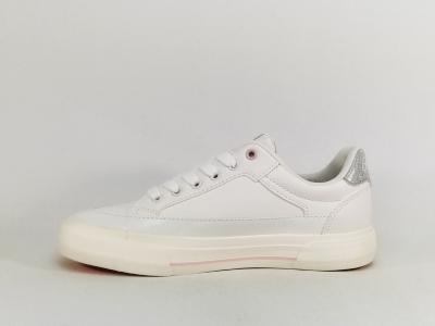 Basket blanche femme tendance KAPPA mia wo destockage à pas cher