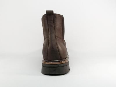 Boots homme cuir marron de qualité avec fermeture éclair ORLAND 24128 chelsea confortable et souple