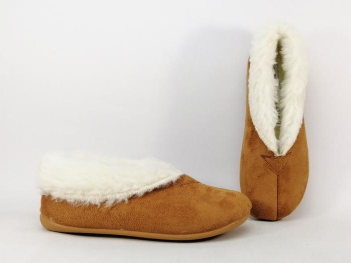 Chaussons femme confort élégants fourrés COTEMER dalbera camel originaux