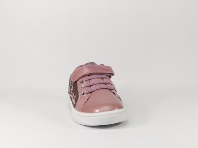 Basket tendance rose à velcro fille en destockage LULU CASTAGNETTE Safina