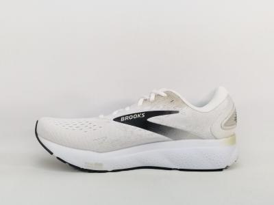 Chaussure running homme destockage BROOKS ghost 16 blanc confortable à pas cher