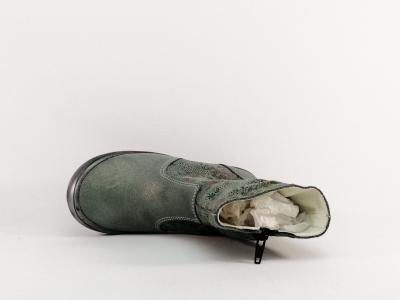 Botte fille cuir souple destockage BELLAMY nievre à pas cher confortable gris