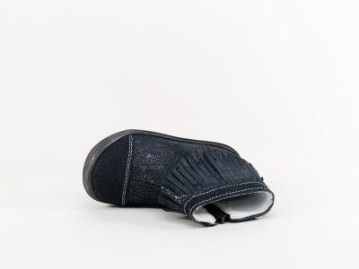 Bottine fille bébé cuir souple marine destockage BELLAMY vue fabrication FRANCE
