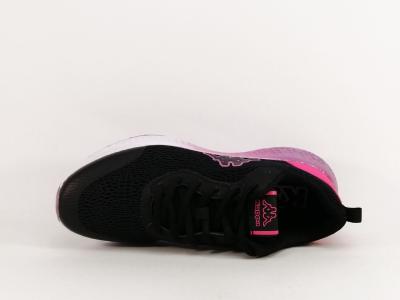 Chaussure de sport femme confortable en destockage KAPPA logo berkat à pas cher toile noire