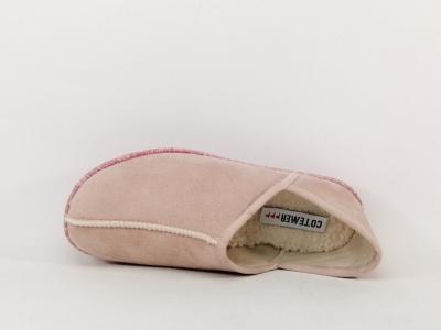 Chaussons femme élégants chauds et confortables COTEMER rudie rose originaux et de qualité