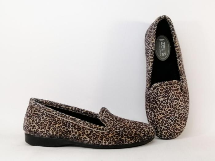Chausson ballerine femme leopard tendance ZEL'S 2182 Fabrication Espagne