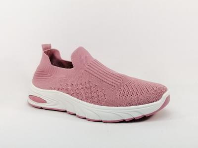 Sneakers femme sans lacets toile rose souple  enfiler CINK ME dm m02