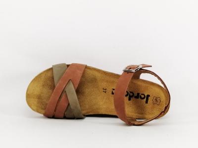 Sandale femme compensée confortable pieds larges cuir souple JORDANA 2934 fabrication Espagne