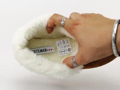 Chaussons femme confort élégants fourrés COTEMER dalbera camel originaux