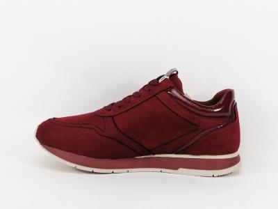 Basket vegan femme TAMARIS 23613 rouge en destockage à pas cher