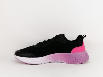 Chaussure de sport femme confortable en destockage KAPPA logo berkat à pas cher toile noire