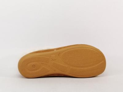 Chaussons femme confort élégants fourrés COTEMER dalbera camel originaux