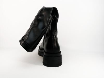 Botte chaussette femme cuir noir semelle épaisse confortable MORAN'S vasile