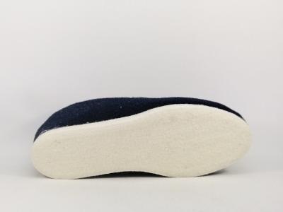 Charentaise homme made in France semelle feutre confort fourré laine BOSSI charentais marine