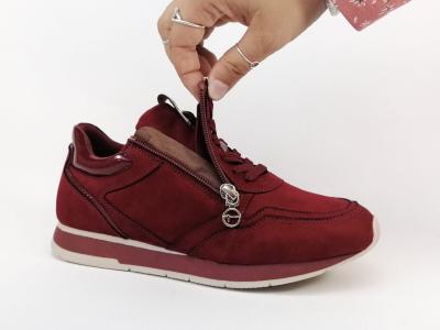 Basket vegan femme TAMARIS 23613 rouge en destockage à pas cher