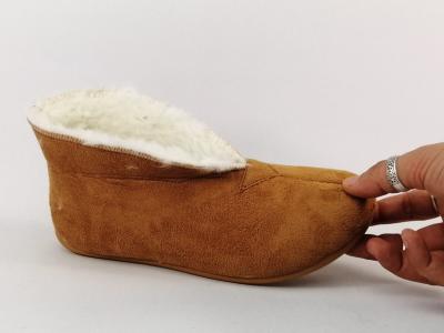 Chaussons femme confort élégants fourrés COTEMER dalbera camel originaux