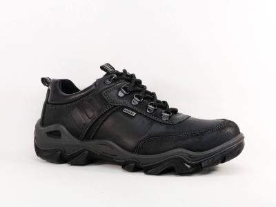 Chaussure randonne homme basse cuir noir gallutex impermable confort destockage IMAC GALLUS 203914
