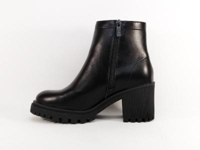 Bottine noire femme à talon chic, confortable, tendance et fourrée TOM TAILOR 6390440005