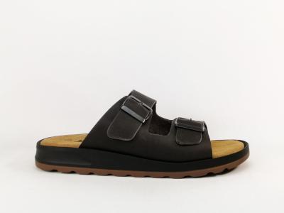 Mule homme cuir grand confort MORAN'S plus t moro marron à pas cher