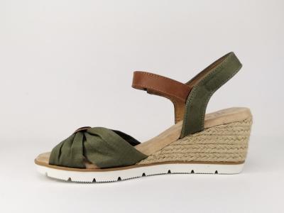 Sandale compensée kaki grande pointure femme SUPREMO 1122702