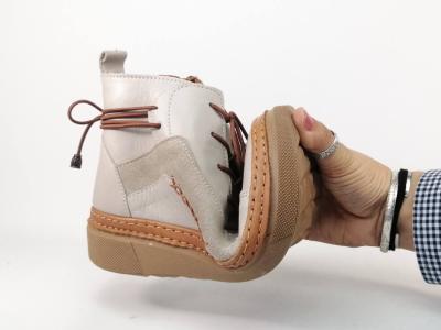 Bottines femme cuir souple originales et confortables PEDRO TORRES 7481VI gris camel