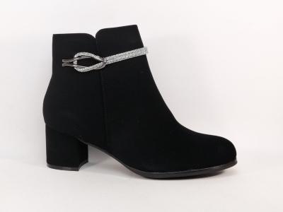 Bottine noire femme grande taille à talon chic tendance CINK ME DM850-2