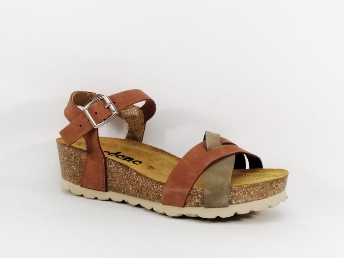 Sandale femme compensée confortable pieds larges cuir souple JORDANA 2934 fabrication Espagne