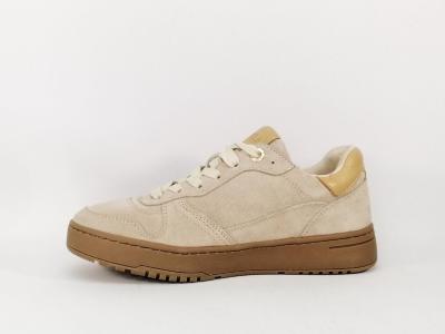 Basket de ville femme chic cuir beige confortable destockage CARMELA 161806 à pas cher