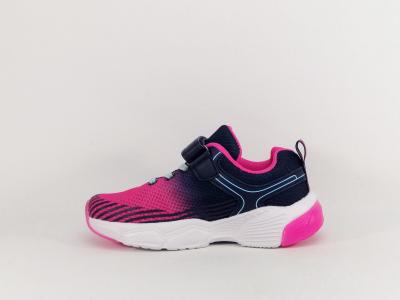 Basket sport fille tendance à pas cher destockage KAPPA logo djumi rose marine à scratch