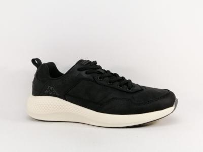 Basket noire homme confortable et chic semelle  mmoire de forme destockage KAPPA adrin