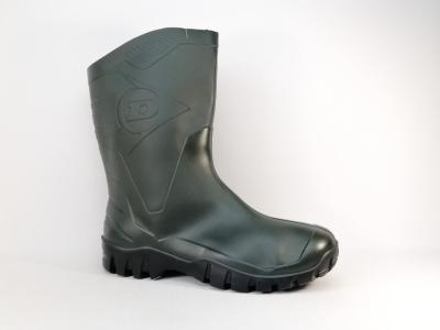 Botte de pluie homme à pas cher en destockage DUNLOP dee pvc vert