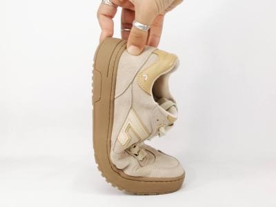 Basket de ville femme chic cuir beige confortable destockage CARMELA 161806 à pas cher