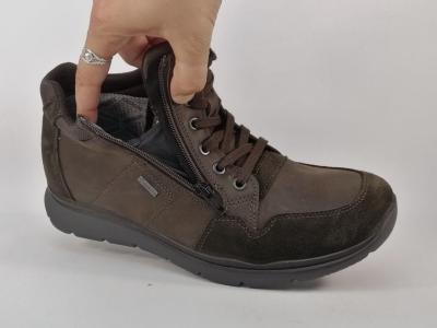 Basket montante homme cuir marron wateproof goretex destockage IMAC ARA 454076 804095