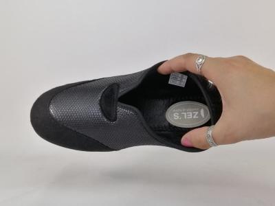 Pantoufle femme compensée noire tendance à pas cher ZEL'S 3221 souple