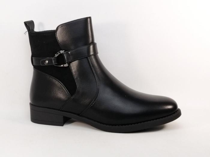 Bottine noire femme grande taille tendance et chic à pas cher CINK ME DM779-S3