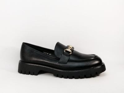Mocassin noir femme grande taille confortable  pas cher CINK ME DMQ5-6 tendance