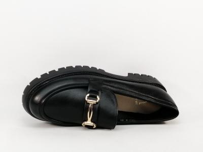 Mocassin noir femme grande taille confortable à pas cher CINK ME DMQ5-6 tendance